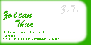 zoltan thur business card